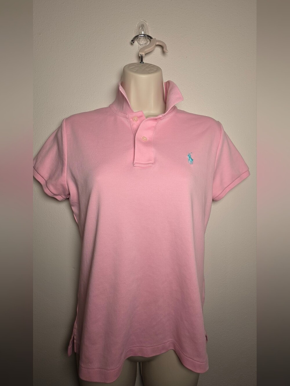 Polo by Ralph Lauren Light Pink Short Sleeve Polo with Blue Pony